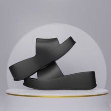 新款EVA坡跟女鞋夏季外穿ins网红厚底拖鞋跨境露趾松糕底韩版拖鞋