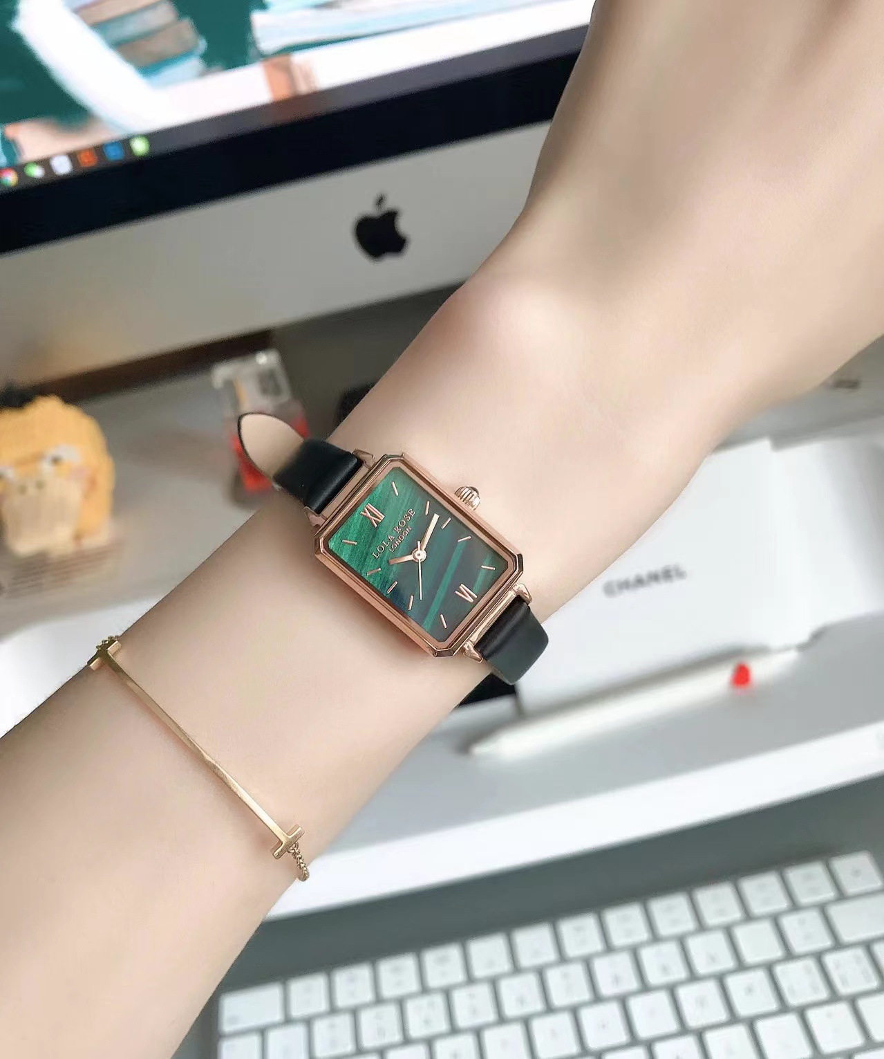 lola rose小绿表 新款ins风精致 仙女小众简约复古 网带小绿表