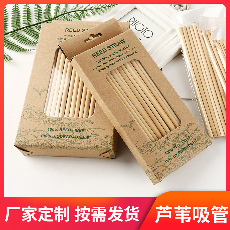 跨境产品 平口芦苇吸管 可降解芦苇杆吸管 芦苇吸管 芦苇吸管