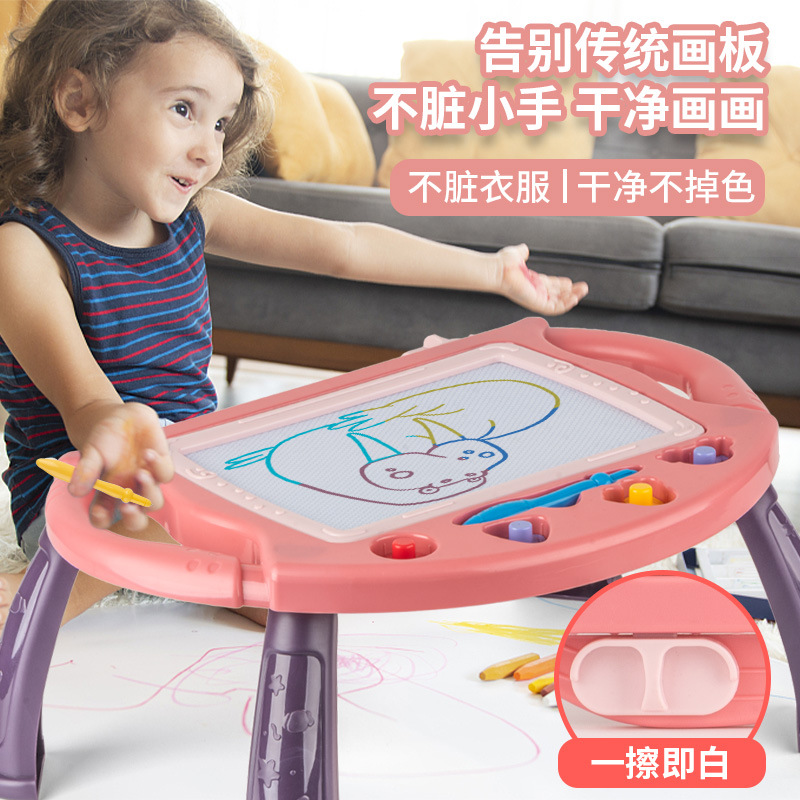 Large Children's Drawing Board Magnetic Drawing Board Color Little Child Toddler 1-3 Years Old Toy Men and Women Baby Doodle Board