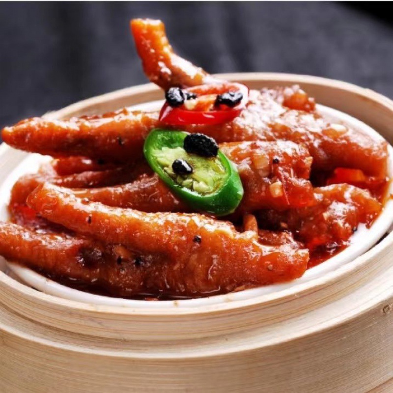 广式早茶点心酒楼豉汁凤爪酱香凤爪港式茶点速冻早餐食品400g包