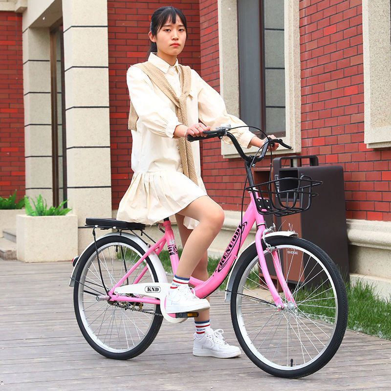自行车女成人款免充气女式男女学生成年通勤车淑女上班单车复古热