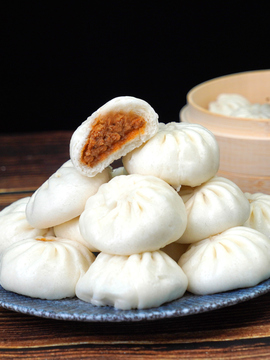 发面杭州小笼包1kg速食早餐半成品肉包早饭速冻面点包子商用
