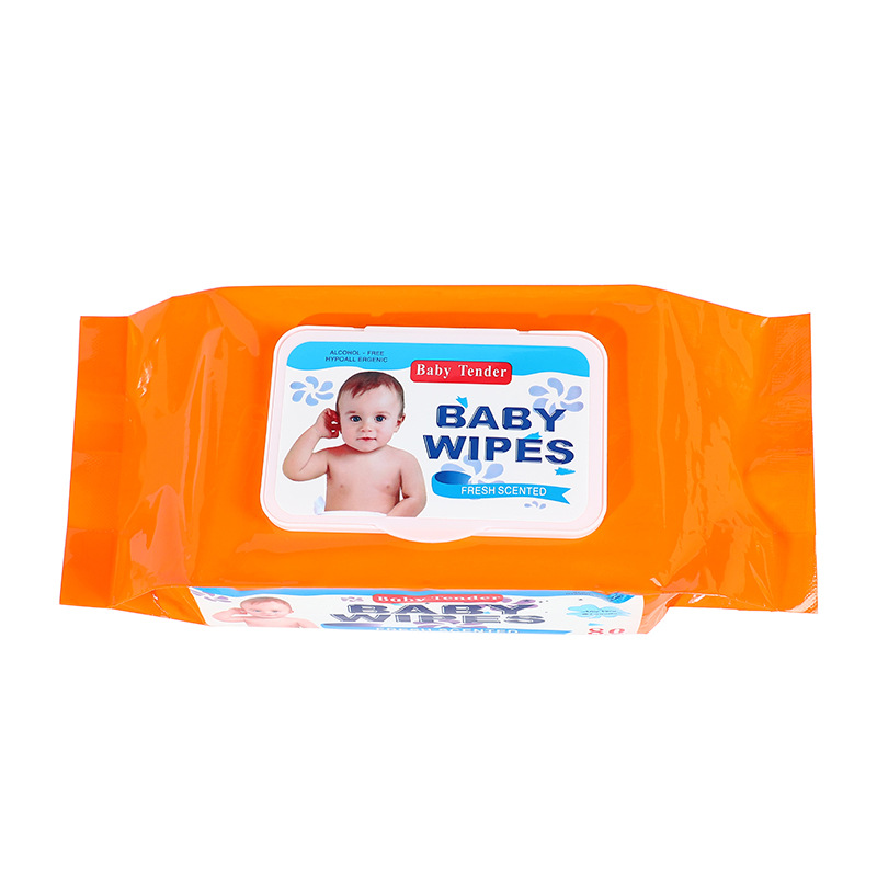 Baby Hand and Mouth Wipes 80 Pieces Removable Flip Lock Water Portable Home Baby Wipe the Butt without Hurting the Hand Wipes