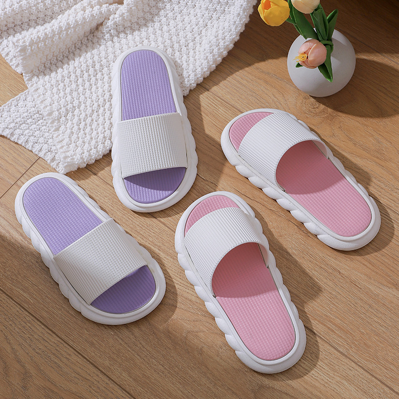 Women's Slippers Summer Outerwear Indoor and Outdoor Flip-Flops Simple Platform Slip-on Slippers Non-Slip Deodorant New Style Sandals