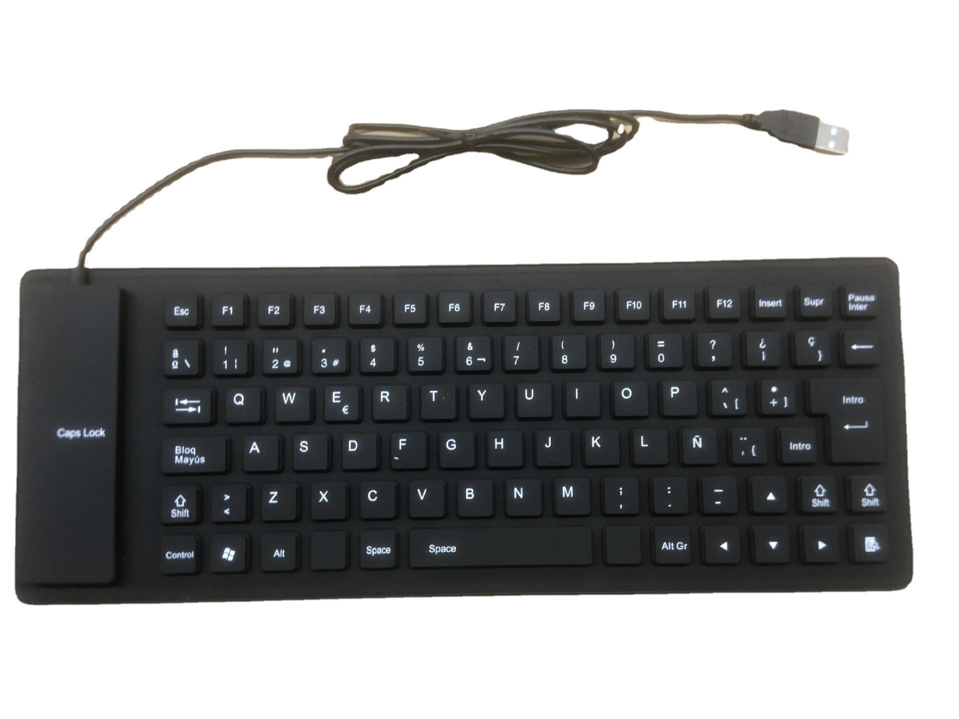 85键硅胶键盘  西班牙文软键盘  韩文 葡萄牙文usb折叠键盘