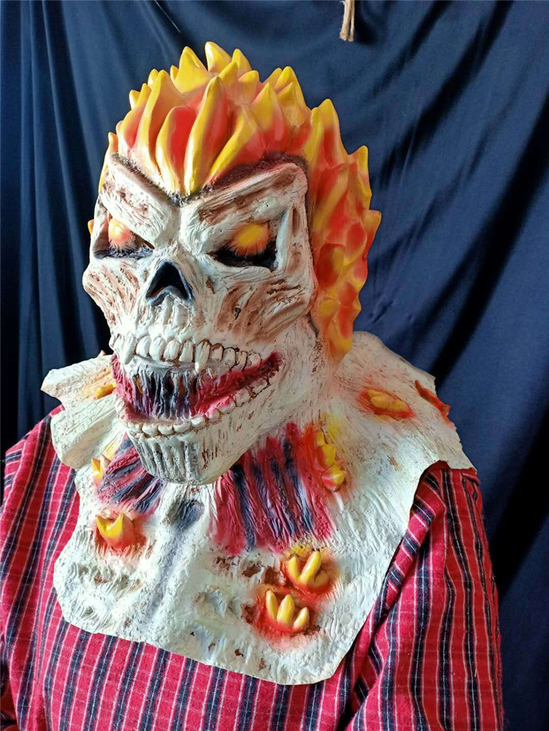 恶灵骑士面具鬼面骑士头套骷髅车神面罩灵魂战车脸谱恶灵战警mask