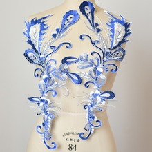 凤凰蕾丝朵花 手工饰品窗帘DIY蒲扇服饰对花朵花宝蓝婚纱礼服服饰