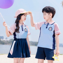 幼儿园园服夏装儿童校服套装小学生班服学院风夏季短袖毕业服纯棉