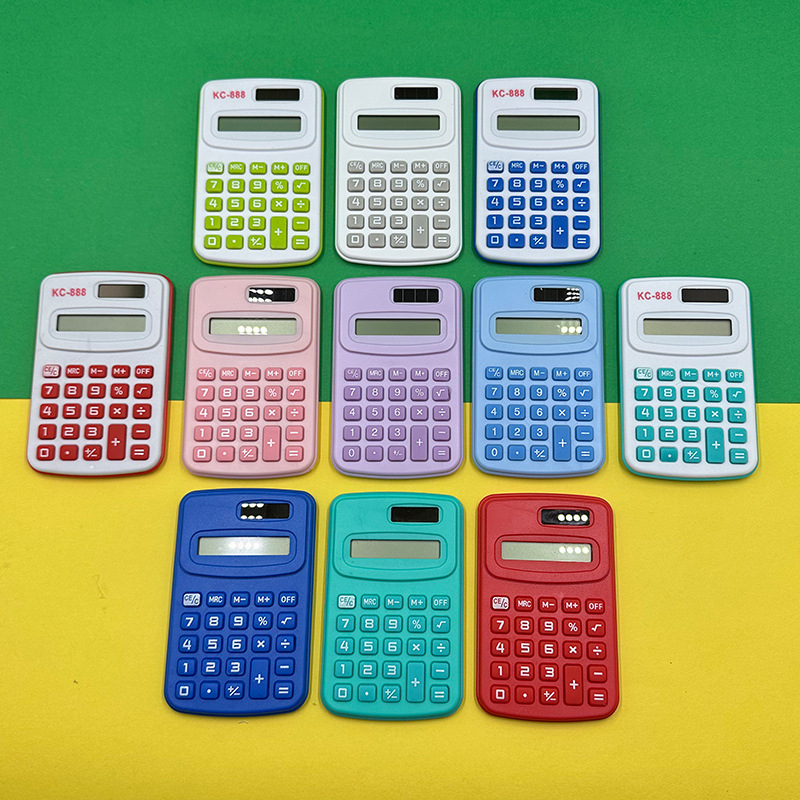 Mini Handheld Calculator Color Macaron Cute Cartoon Calculator Logo Printing Primary School Student Gift