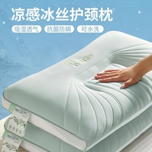 夏季乳胶枕头一对凉感枕芯家用护颈椎助睡眠整头芯男