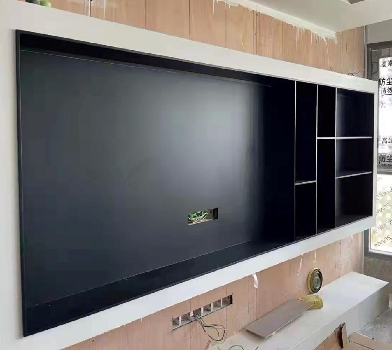 加工定制不锈钢电视机背景墙展示柜  客厅金属嵌入式壁龛柜