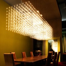 网红意式餐厅服装店商用家用客厅吊灯高级感满天星大堂光立方灯具