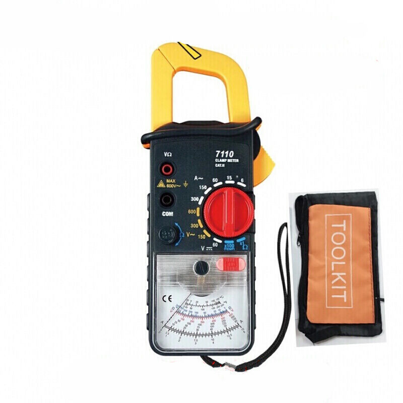 7110指针式钳形表高精度机械式电流表头测电压钳型万用表kt7110