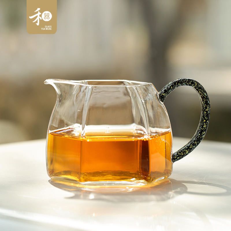 台湾禾器公道杯玻璃棱然茶海耐热高端公杯茶具分茶器高档茶道匀杯