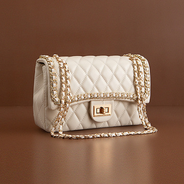 香港正品小香风包包女包2024新款潮菱格链条包质感单肩腋下斜挎包