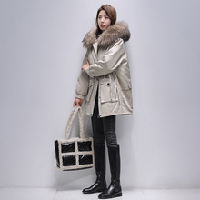 海宁派克服女2023年新款冬季年轻款皮草外套獭兔毛内胆可拆卸韩版