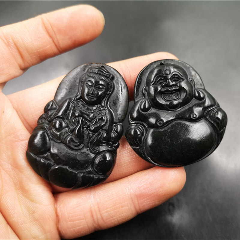 女款黑色墨绿玉弥勒佛挂件 玉坠0条评价30天内0件成交批发代发价格起