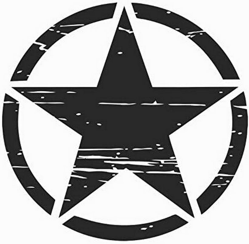 游戏军队logo 圆圈五角星图案 创意精雕墙贴艺术家居墙贴画