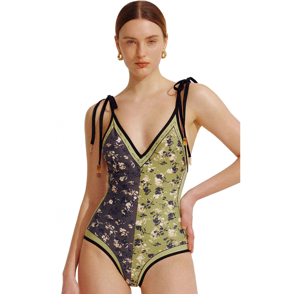 2023 New European and American One-Piece Swimsuit Double-Sided Fixed Version Swimsuit Double-Sided Swimsuit