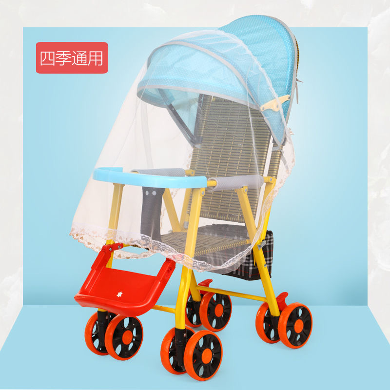 竹藤推车婴儿轻便藤椅折叠可坐躺夏季宝宝藤编小竹车儿童手推车