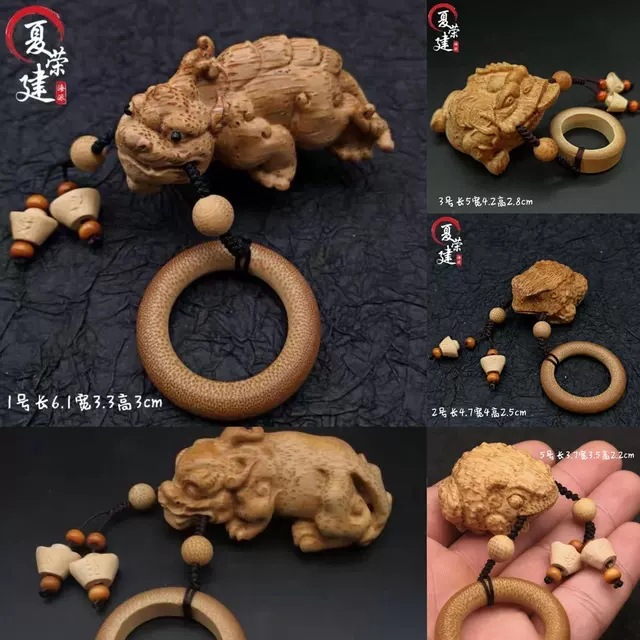 【竹师傅】新款竹雕招财娃金蟾,貔貅手把件配件夏荣建推荐作品