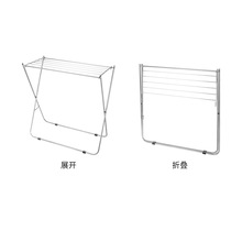 F056批发304不锈钢婴儿晾衣架可折叠阳台晾晒架室内落地毛巾架浴