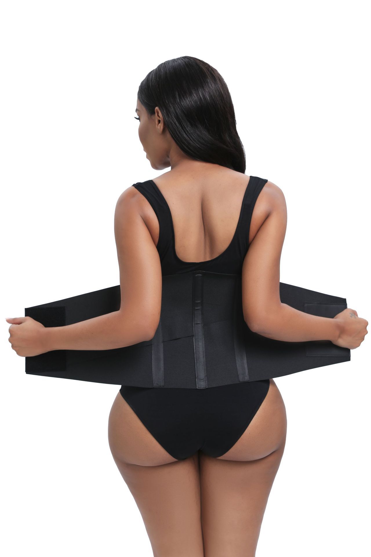 Cross-Border Best Seller in Europe and America Large Size Belly Contraction Hip Lifting One-Piece Corset Enhanced Version Two-in-One Waistband Female