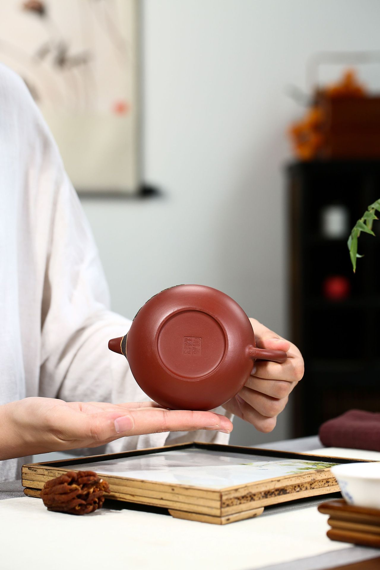 批发宜兴姜礼明纯手紫砂壶大红袍松皮仿古茶壶家用泡茶具一件代发
