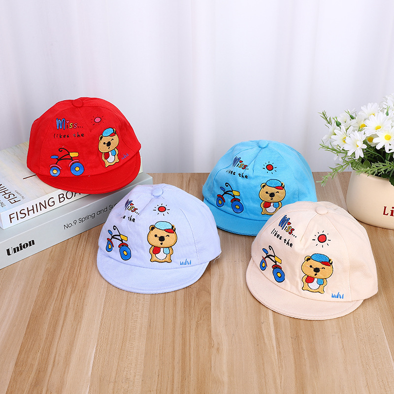 Spring and Autumn New Cartoon Cotton Babies' Soft Brim Warm Children's Peaked Cap Baby Hat Wholesale