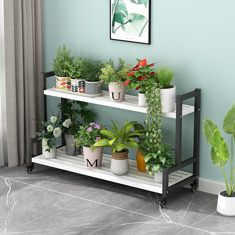 铁艺阶梯式网红花架置物架多肉客厅花架子阳台靠墙多层落地可移动