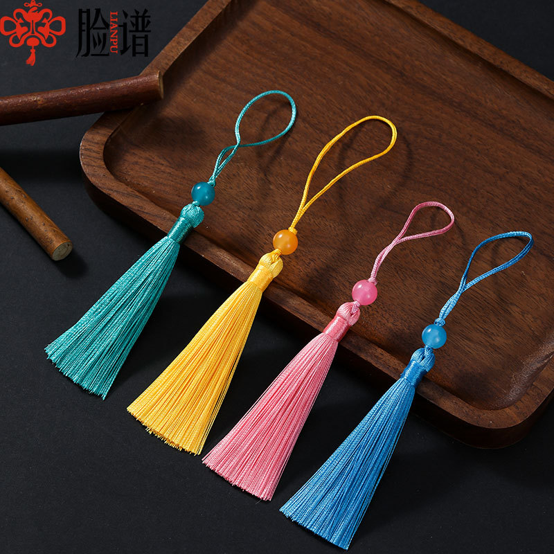 7cm Bookmark Small Tassel Ears String Jade Bead Tassel U Disk Sachet Perfume Bag Pendant Fan Fan Pendants Wholesale