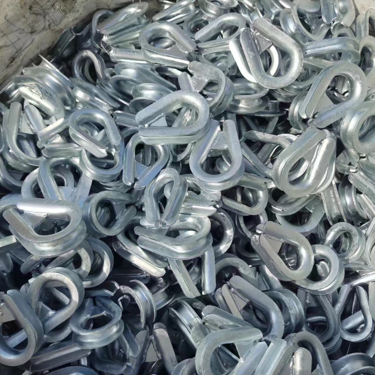 304不锈钢鸡心环钢丝绳保护镀锌德式美式欧式套环三角环防腐防锈