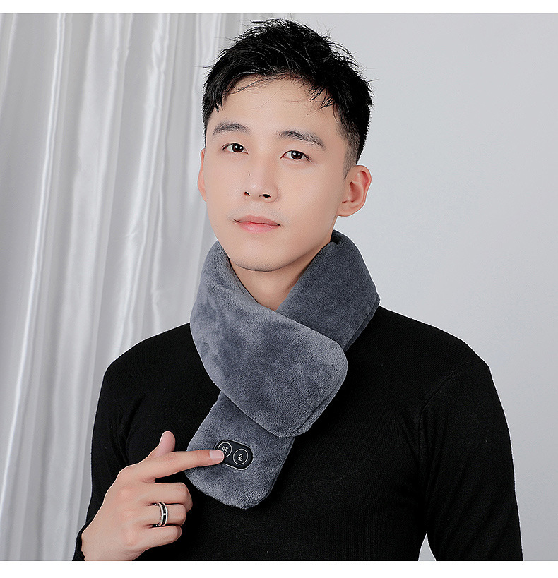 发热围巾护颈颈椎热敷加热围脖套智能防寒保暖神器充电男女富贵包