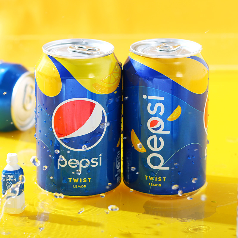 丹麦进口pepsi百事可乐柠檬味可乐碳酸饮料汽水夏天饮品罐装330ml
