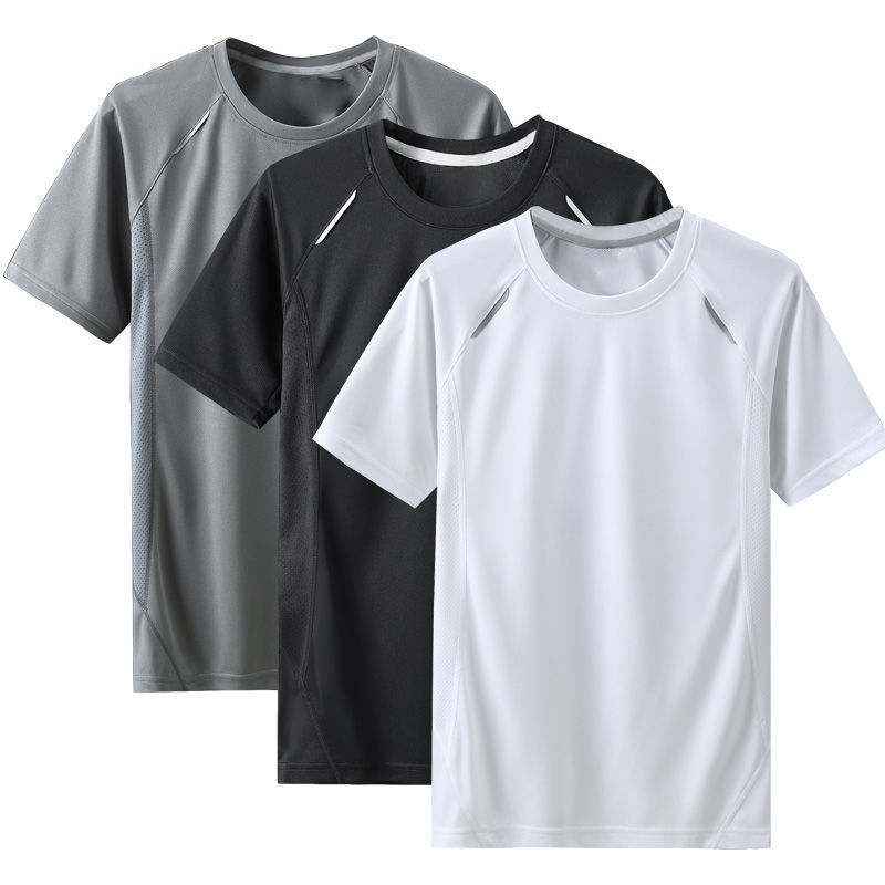 速干衣男款新款夏季男士短袖速干短袖男运动休闲t恤大码健身服