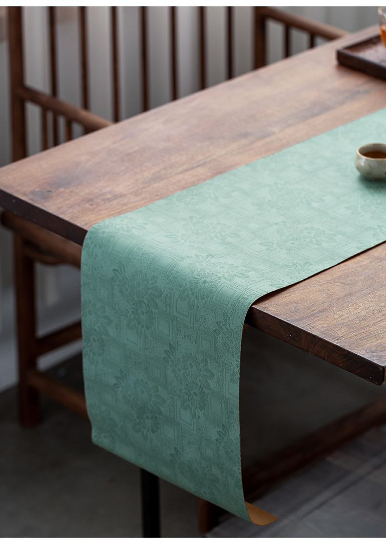 防水茶席茶桌布新中式禅意桌旗中式茶旗茶布垫子茶台茶巾布艺长条