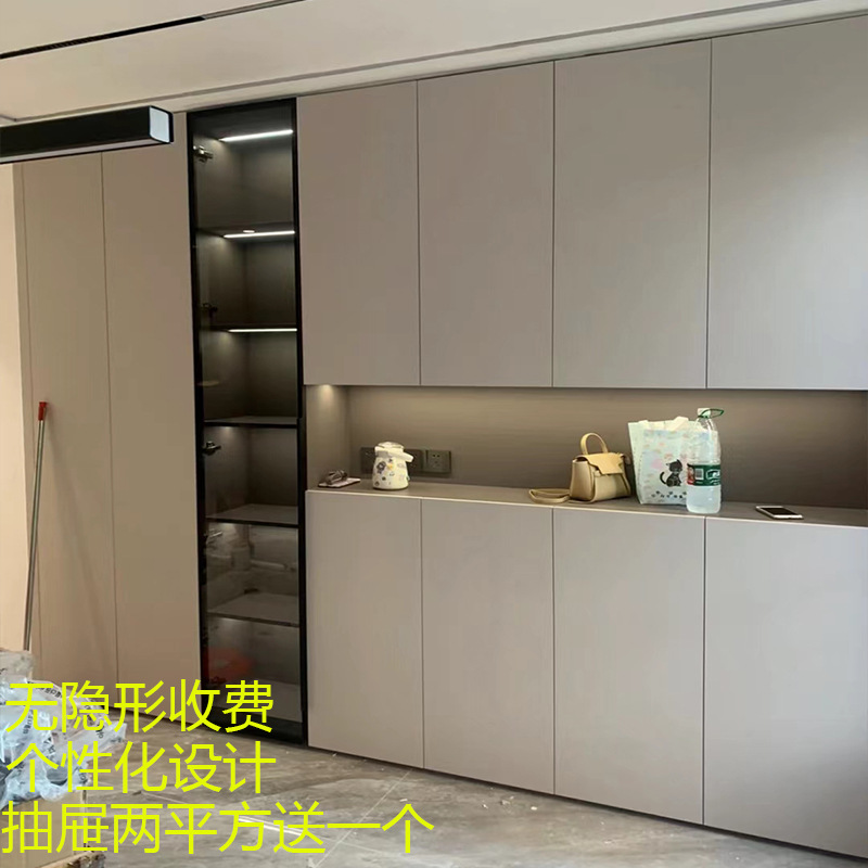 家用卧室实木一门到顶鞋柜餐边柜工厂直销成都全屋可订衣柜整体