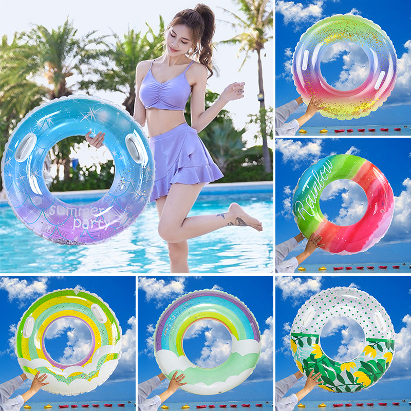 Children's Swimming Ring Thickened Outdoor Water Inflatable Toys New Internet Celebrity Life Buoy Underarm Swimming Ring Wholesale
