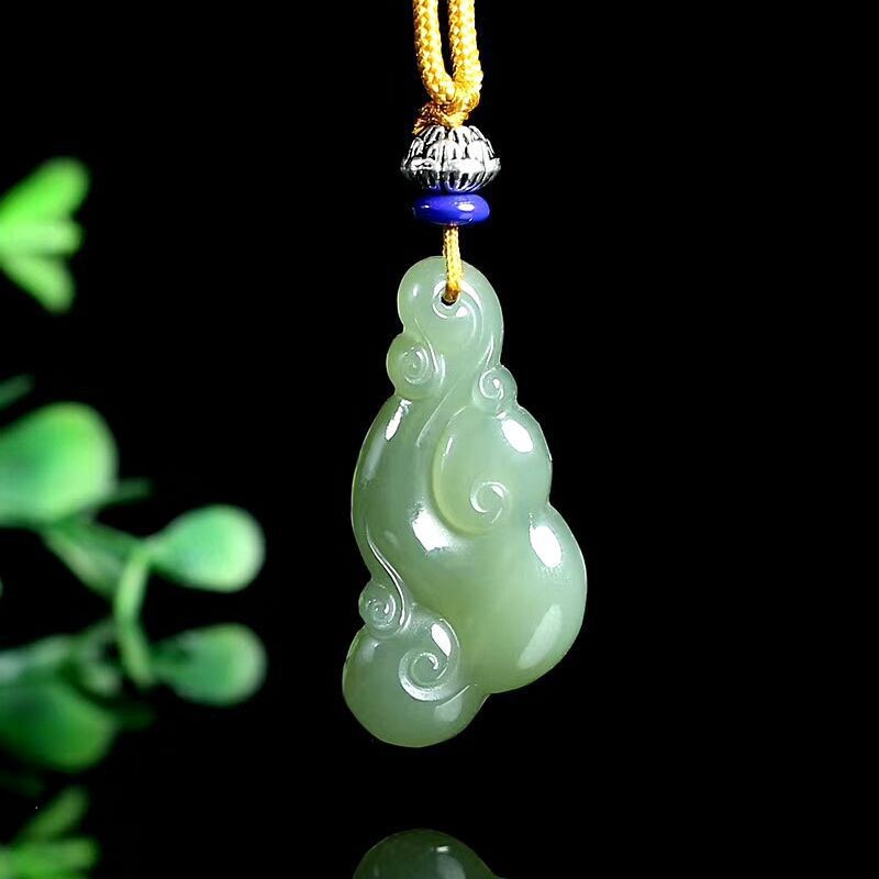 新疆和田玉青白玉事事如意吊坠玉坠玉佩男女款玉石饰品送证书