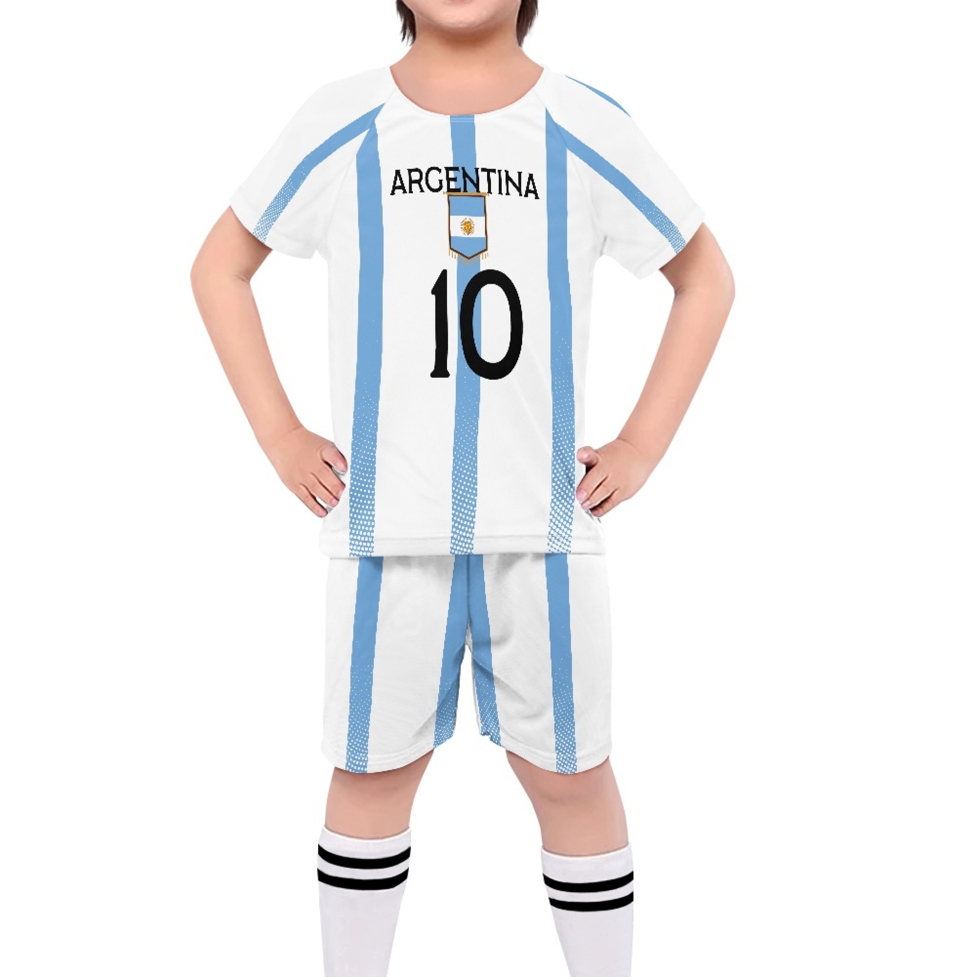 儿童足球套装上衣裤子可定 制印花一件起批训练服比赛服 球队logo