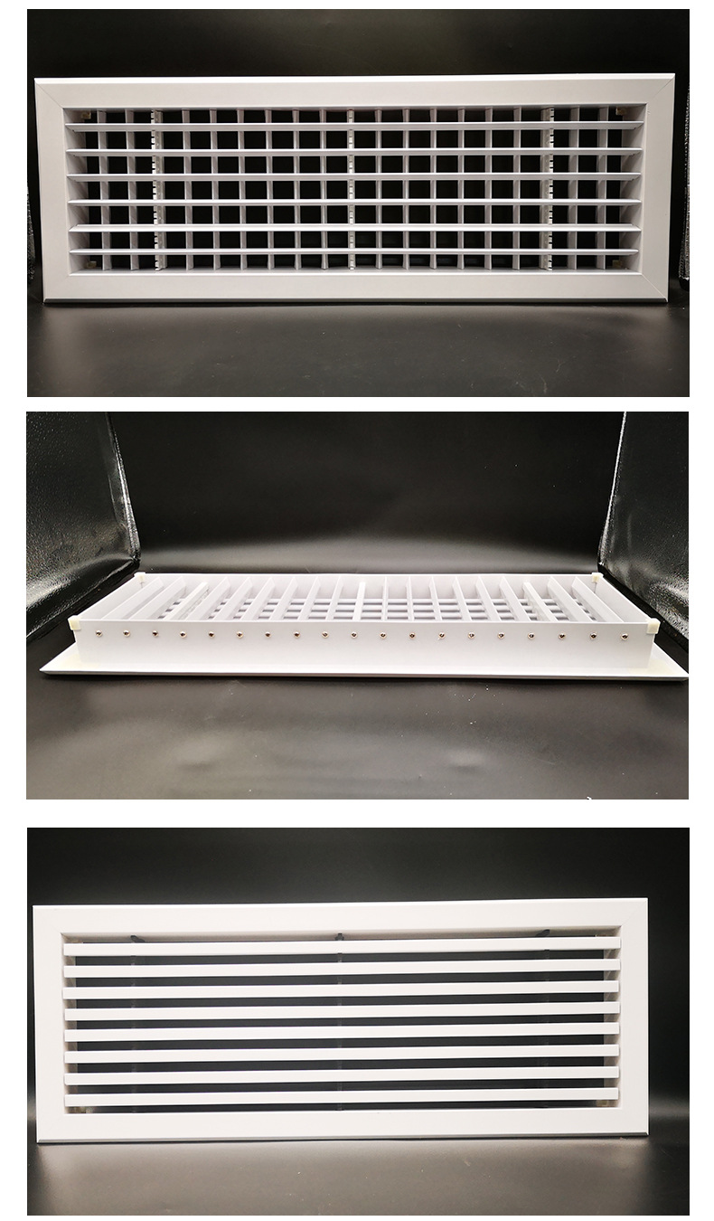 中央空调出风口abs塑钢条型新风单层双层可调百叶通风口厂家定制