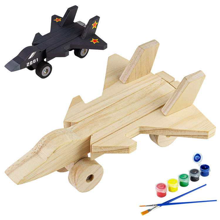 木质diy半成品材料包小学生手工课程木工模型飞机