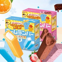 进口日本名糖经典纪念版冰淇淋批发盒装苏打味甜橙味雪糕条雪糕