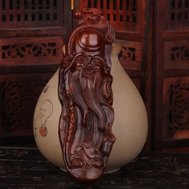 龙涎香寿星如意手把件小摆件吊坠辈辈有钱持久留香