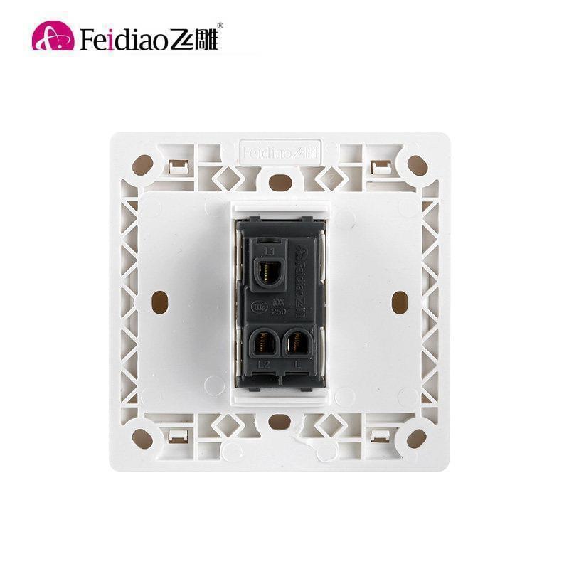 86型暗装一开双控开关家用一位单开双联1开灯电源面板白色跨境专 图片