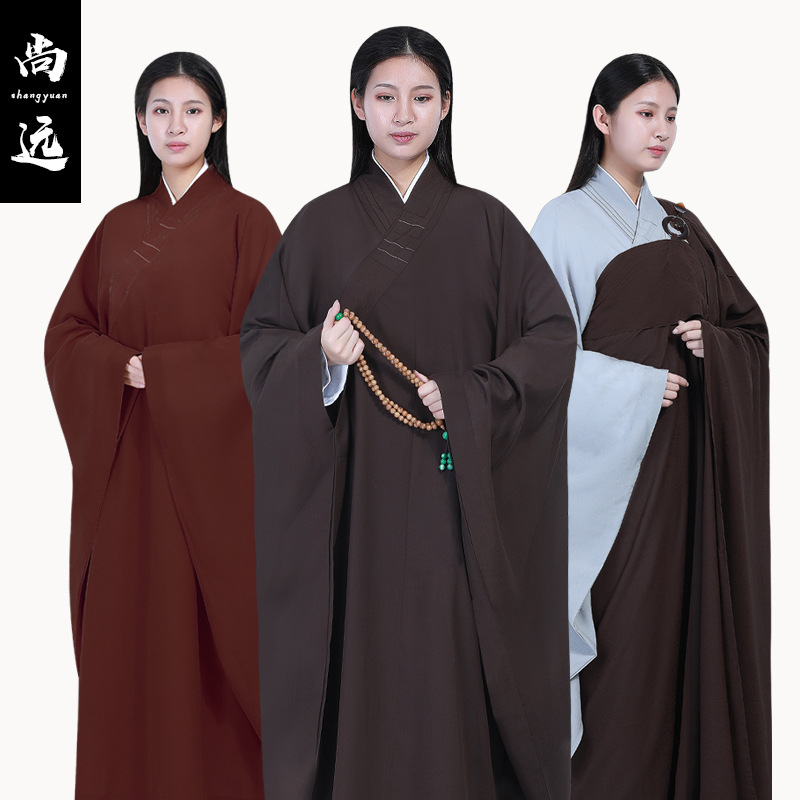 僧服海青居士服夏款台湾麻纱广袖海清男女薄款五戒缦衣