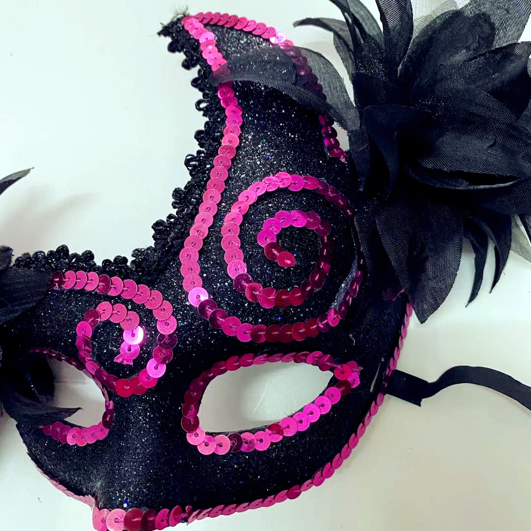 新款威尼斯夜店女神花朵面具万圣节化妆舞会派对女cosplay假面