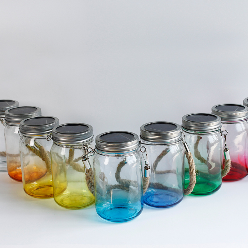 lovesub 太阳能梅森瓶灯led户外庭院灯花园阳台装饰氛围梅森瓶灯