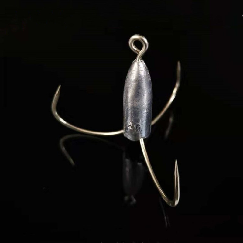 多功能钓台渔火渔具批发 带铅三锚钩 三本钩 锚钩 三锚钩 手研锚